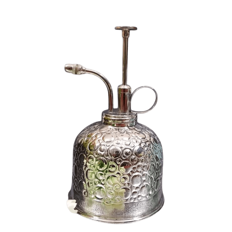 BRASS CHASING METAL PLANT SPRAY MINI BOTTLE (SILVER)